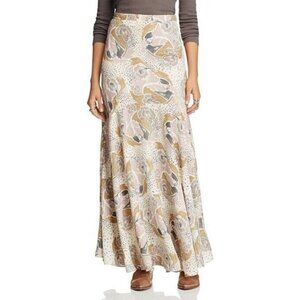 Free People Women’s Floral Pebble Fate Long Maxi Skirt Spilt Sides Size 2